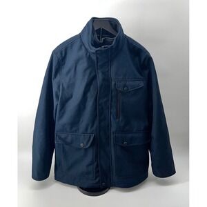 Andrew Marc New York Mens Jacket Coat Full Zip Button Up Navy Medium
